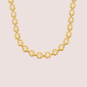 Zircon tennis necklace