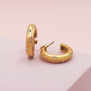 chunky star hoops