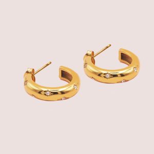 chunky star hoops