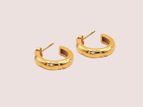 chunky star hoops