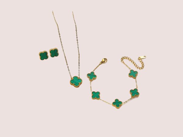 3 piece clover set green