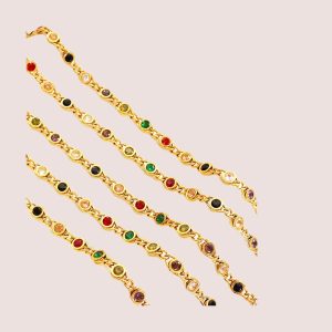 multi-coloured gem necklace