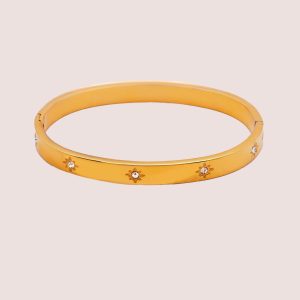 large star bangle gold