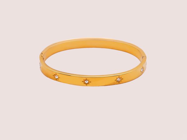 large star bangle gold