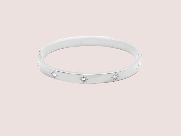 large star bangle silver