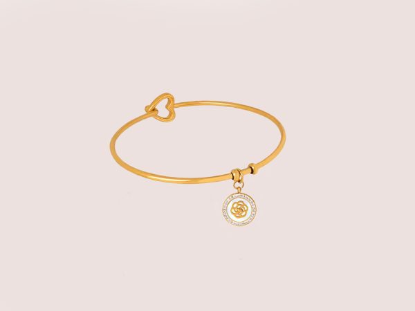 flower pendant bangle