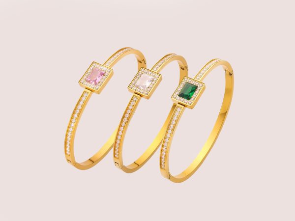 square zircon bangle