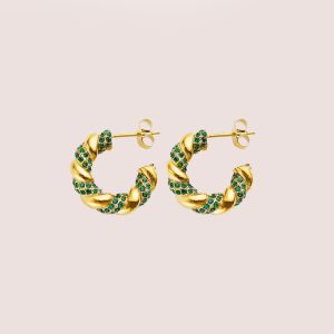 Green & gold hoops