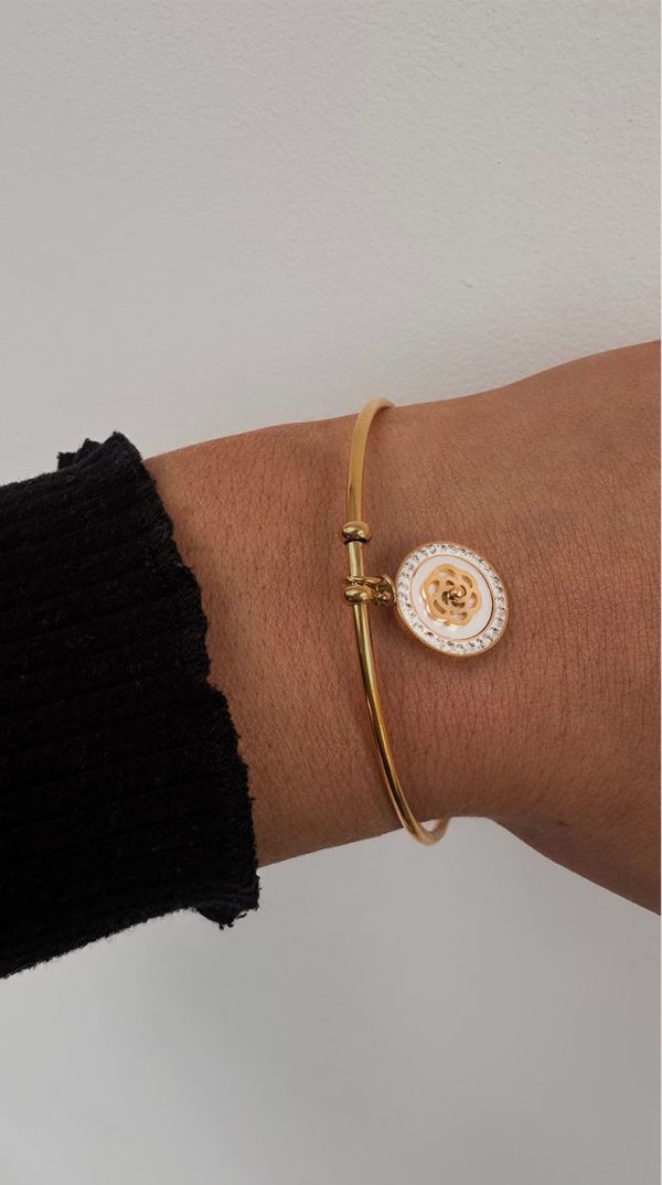 flower pendant bangle