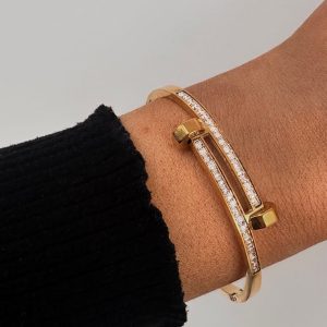 twist zircon bangle