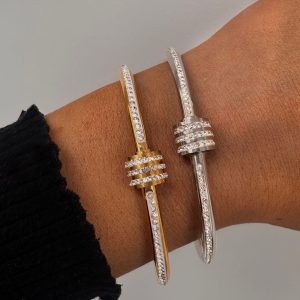 screw zircon bangle